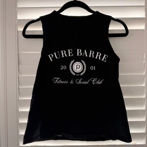 Pure Barre Black “Fitness & Social Club” Tank with White Logo